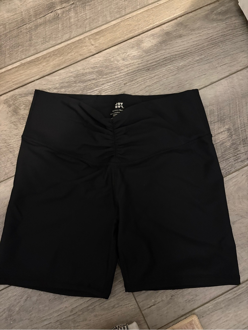 JoyLab Black High-Waist Ruched Front Women's Shorts
